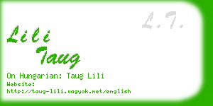 lili taug business card